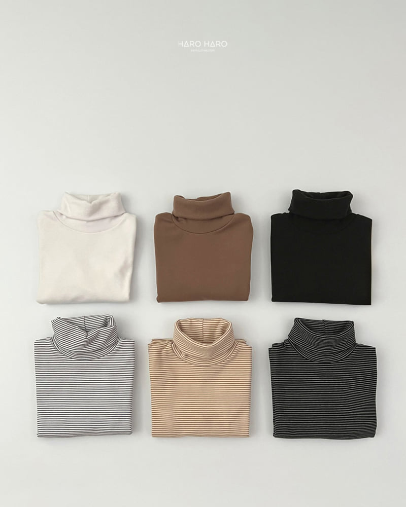 Haro Haro - Korean Children Fashion - #kidsstore - Choco Fleece Turtleneck Tee Set - 11