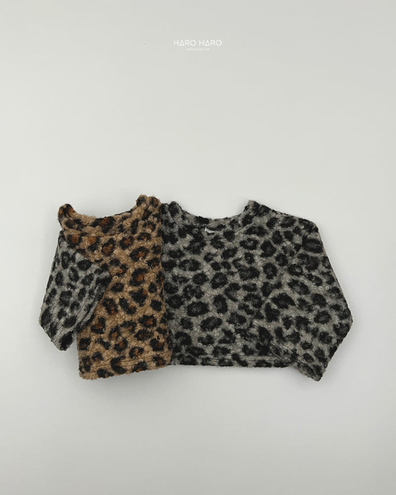 Haro Haro - Korean Children Fashion - #kidsstore - Fuzzy Leopard Crop Tee - 7
