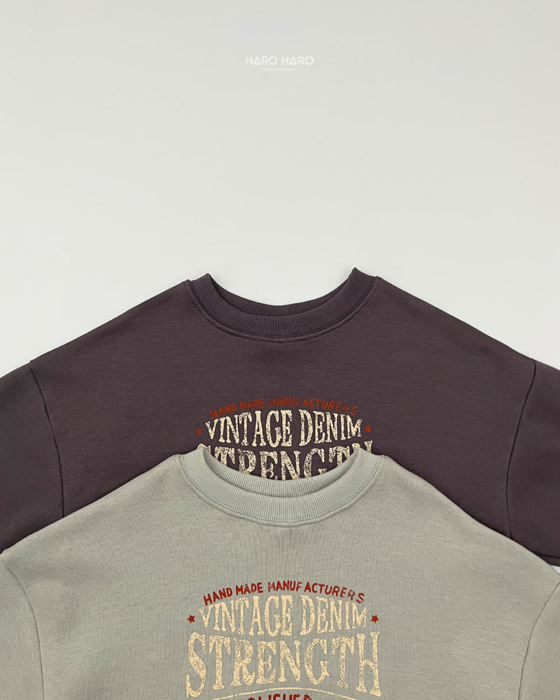 Haro Haro - Korean Children Fashion - #kidsshorts - Vintage Loose Fleece Tee - 4