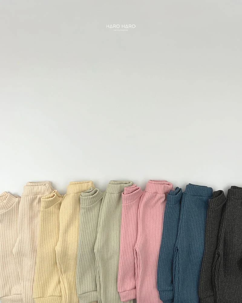 Haro Haro - Korean Children Fashion - #kidsstore - Knit Fleece Half Turtleneck Set - 6