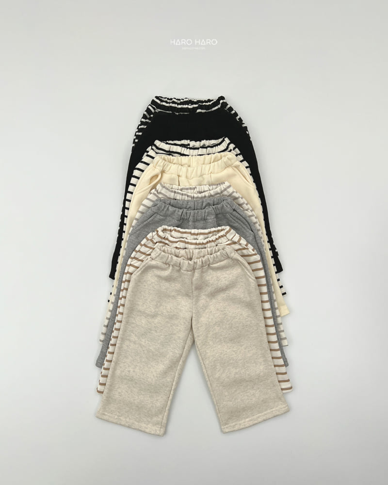 Haro Haro - Korean Children Fashion - #kidsstore - Couple Fleece Wide Pants Set - 3