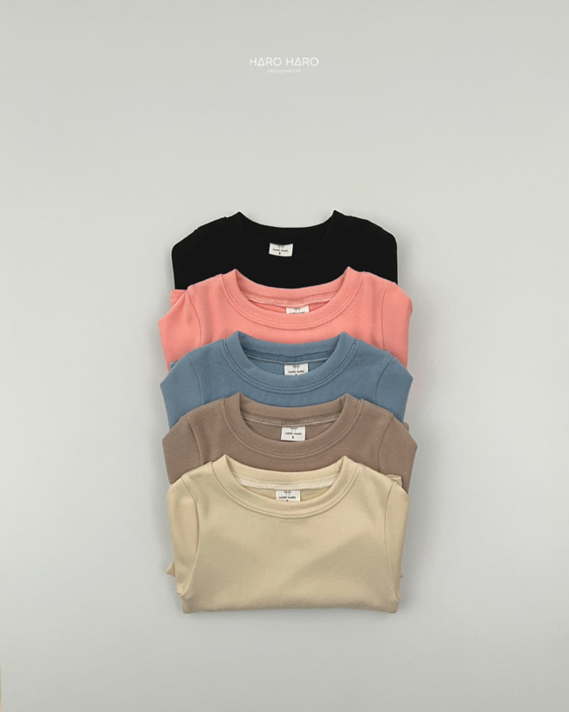 Haro Haro - Korean Children Fashion - #kidsstore - Macaron Slim Fleece Tee - 8