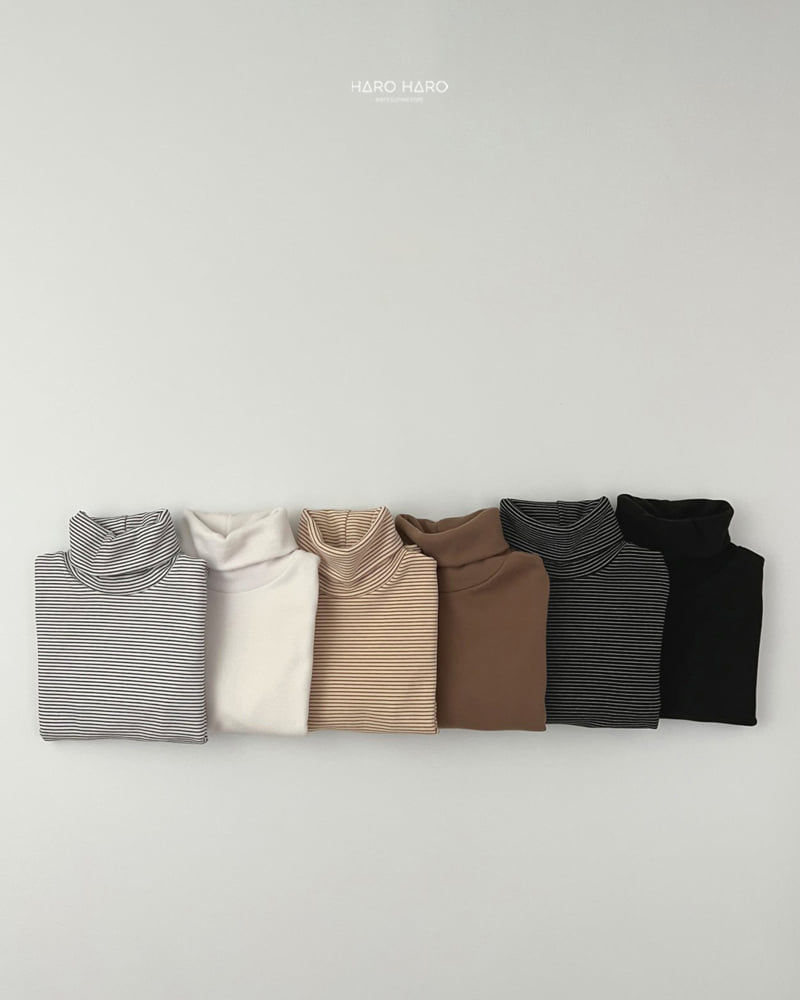 Haro Haro - Korean Children Fashion - #kidzfashiontrend - Choco Fleece Turtleneck Tee Set - 12