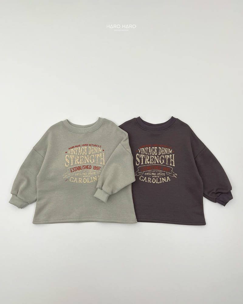 Haro Haro - Korean Children Fashion - #kidzfashiontrend - Vintage Loose Fleece Tee - 5