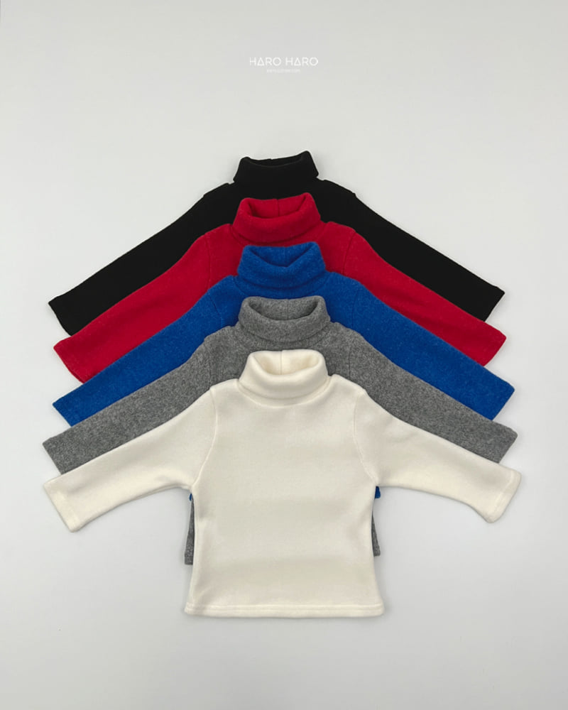 Haro Haro - Korean Children Fashion - #kidzfashiontrend - Soft Fleece Turtleneck Tee - 3