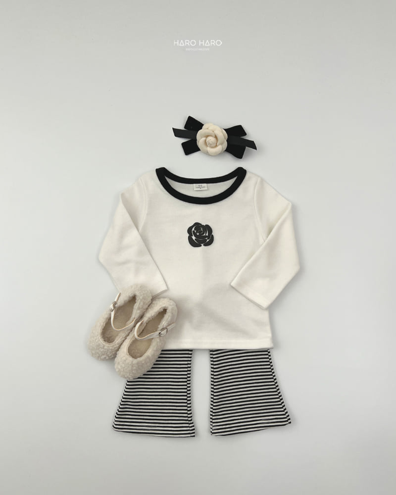 Haro Haro - Korean Children Fashion - #kidzfashiontrend - Rose Fleece Tee - 12