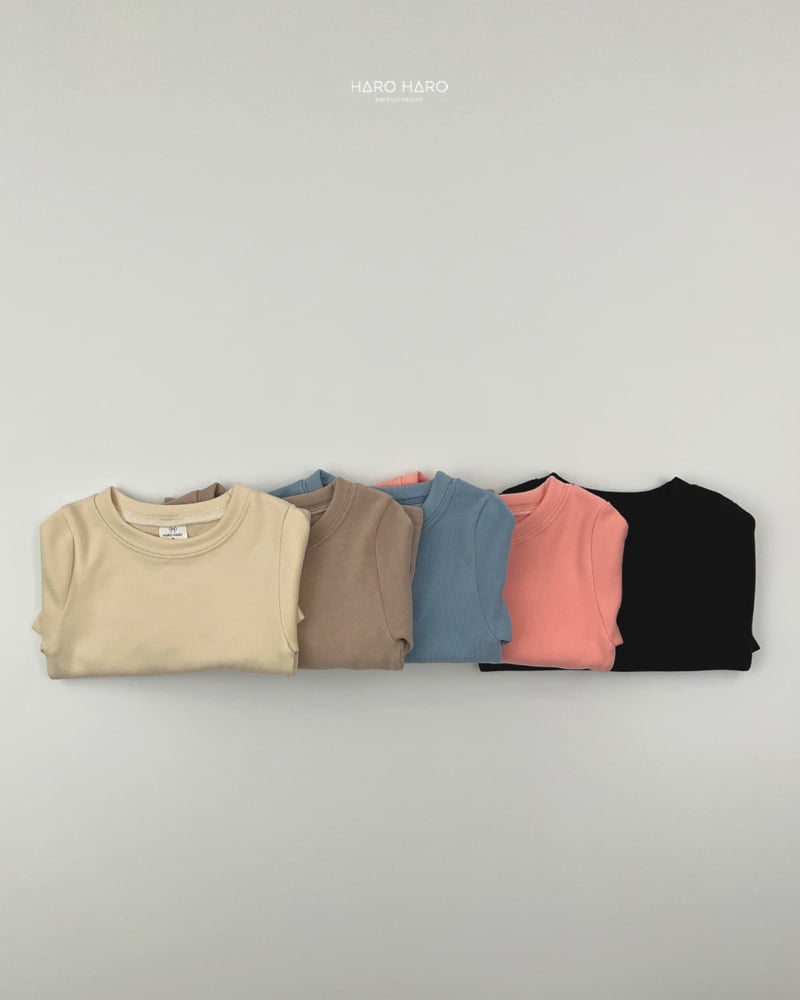 Haro Haro - Korean Children Fashion - #kidzfashiontrend - Macaron Slim Fleece Tee - 9