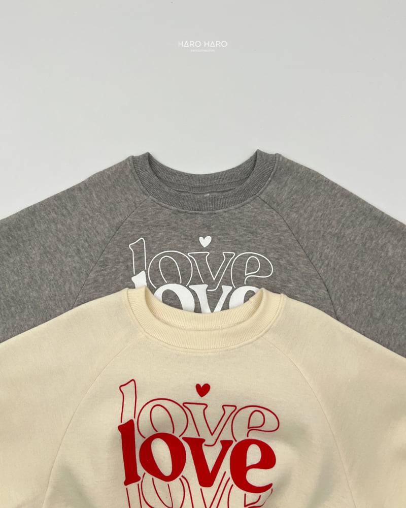 Haro Haro - Korean Children Fashion - #kidsstore - Love Love Fleece Sweatshirt - 4