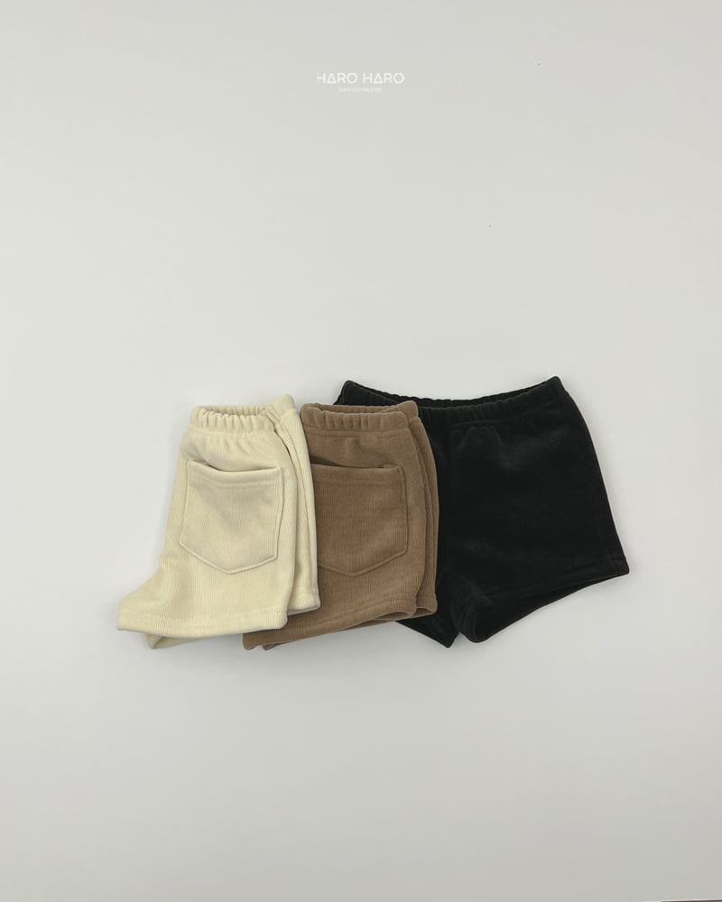 Haro Haro - Korean Children Fashion - #littlefashionista - Mink Corduroy Half Pants - 8