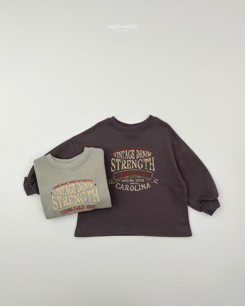 Haro Haro - Korean Children Fashion - #littlefashionista - Vintage Loose Fleece Tee - 7