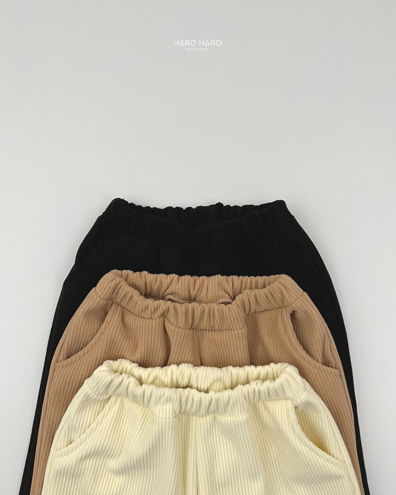 Haro Haro - Korean Children Fashion - #Kfashion4kids - Corduroy Fleece Wide Pants - 4
