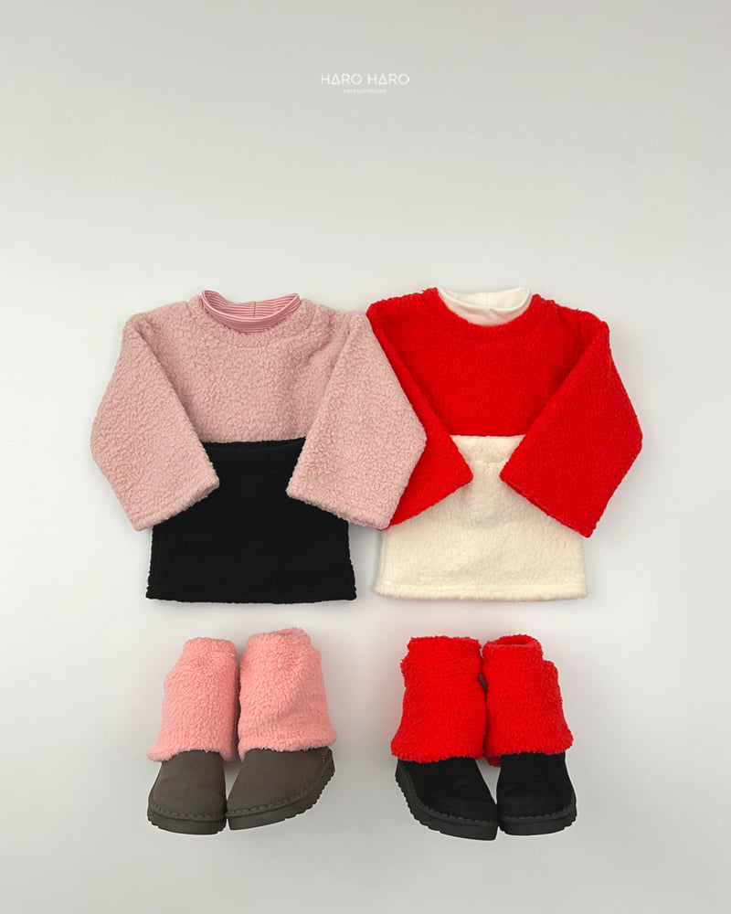 Haro Haro - Korean Children Fashion - #littlefashionista - Julie Fake Turtleneck Tee Set - 8