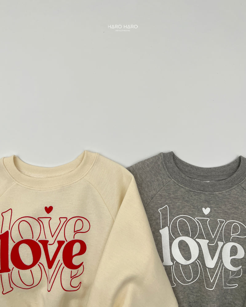 Haro Haro - Korean Children Fashion - #littlefashionista - Love Love Fleece Sweatshirt - 6