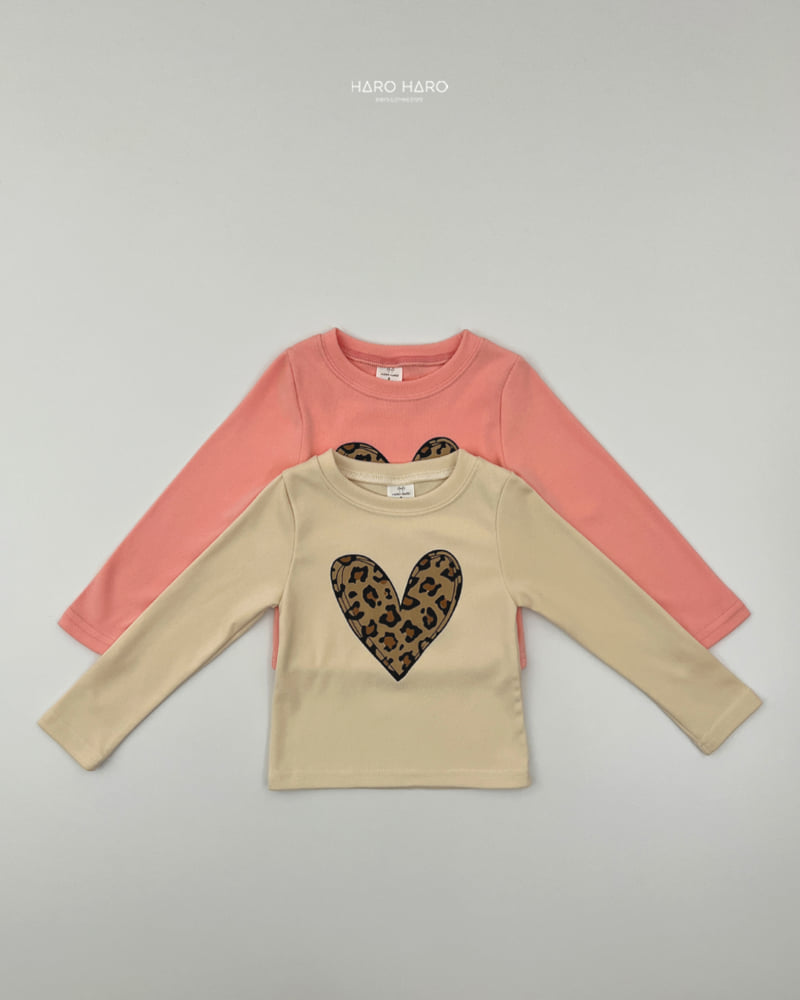Haro Haro - Korean Children Fashion - #littlefashionista - Leopard Slim Fleece Tee - 3