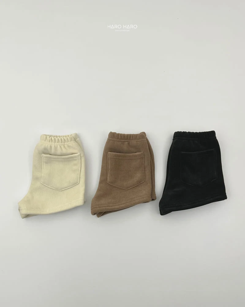 Haro Haro - Korean Children Fashion - #magicofchildhood - Mink Corduroy Half Pants - 9