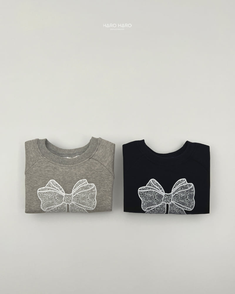 Haro Haro - Korean Children Fashion - #magicofchildhood - Lace Ribbon Fleece Sweatshirt - 8