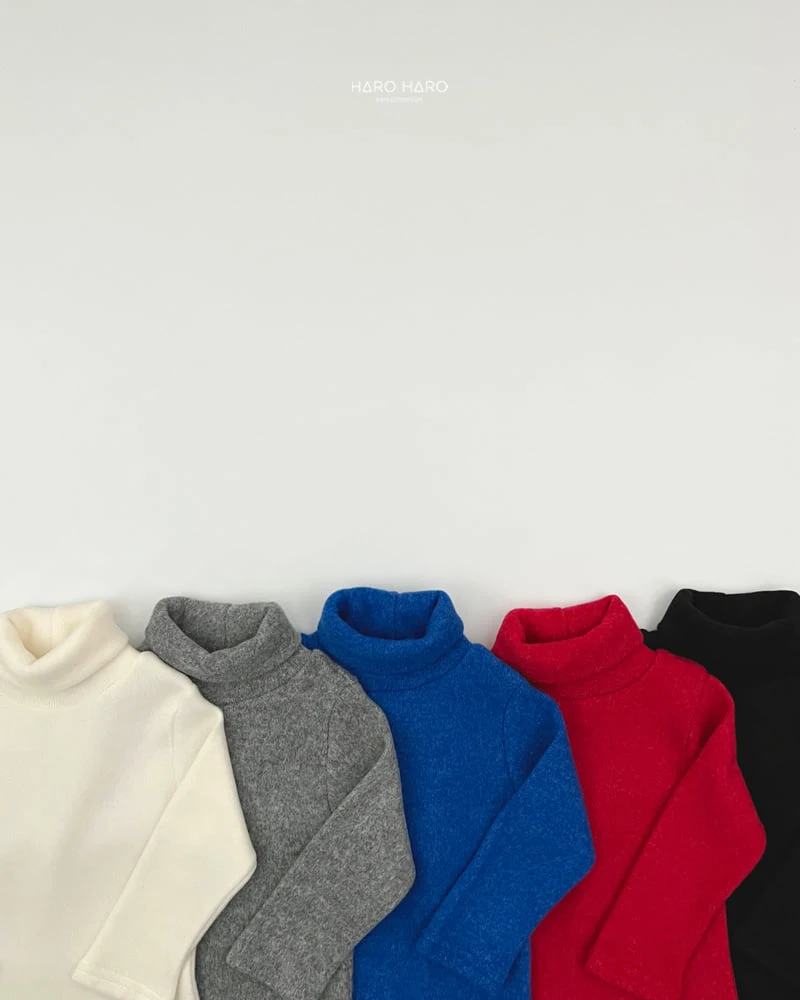 Haro Haro - Korean Children Fashion - #magicofchildhood - Soft Fleece Turtleneck Tee - 6