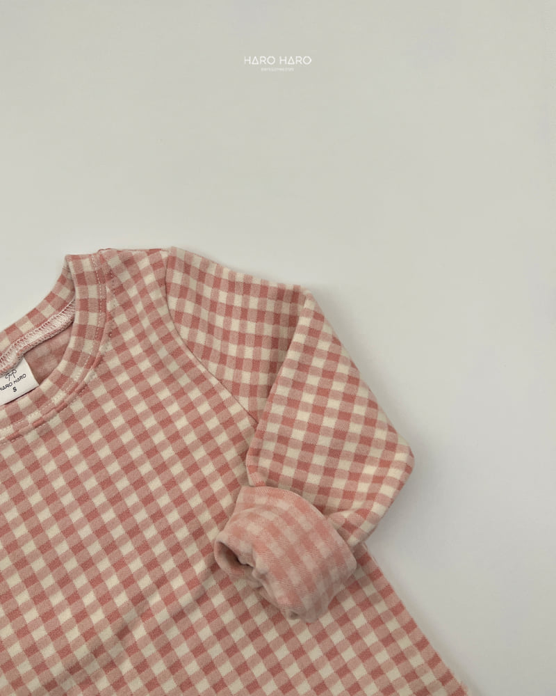 Haro Haro - Korean Children Fashion - #magicofchildhood - Petite Check Slim Fleece Tee - 10