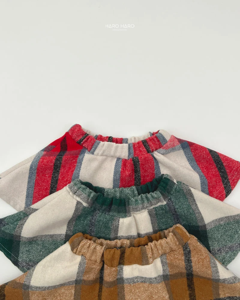 Haro Haro - Korean Children Fashion - #magicofchildhood - Wool Check Fleece Skirt - 4