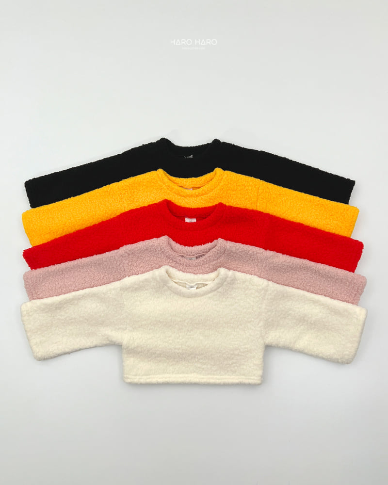 Haro Haro - Korean Children Fashion - #minifashionista - Vivid Fuzzy Crop Tee - 3