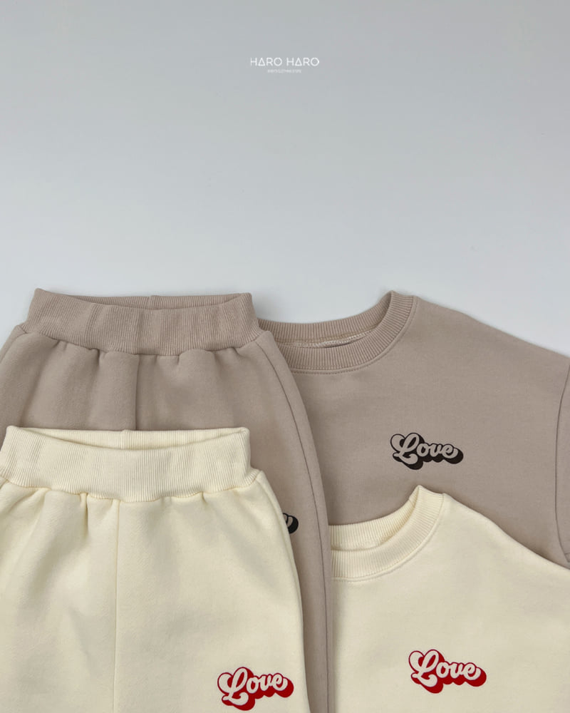 Haro Haro - Korean Children Fashion - #magicofchildhood - Love Fleece Set - 4