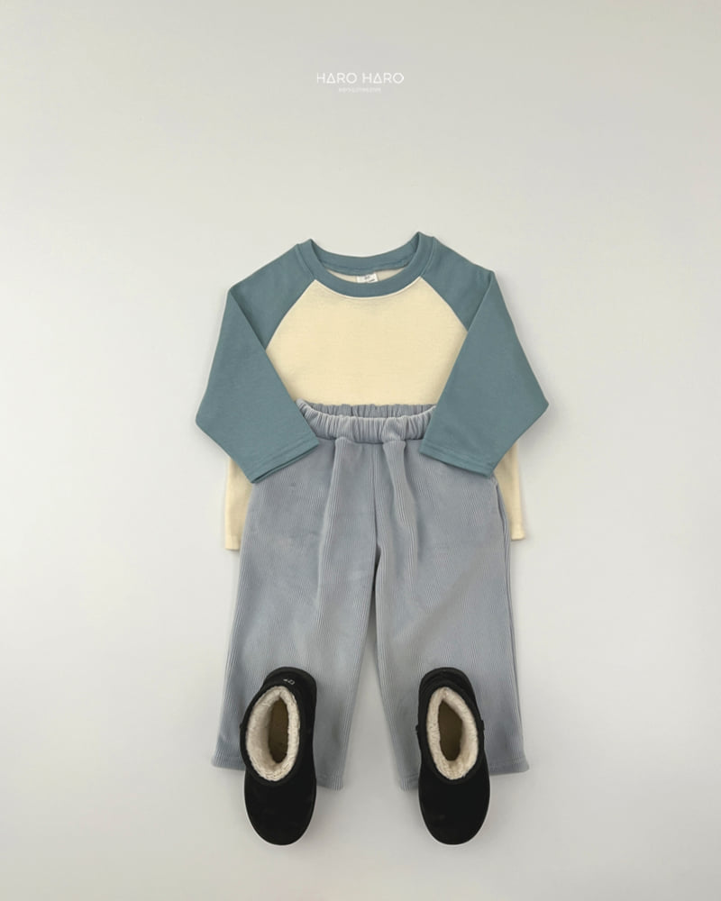 Haro Haro - Korean Children Fashion - #minifashionista - Raglan Loose Fleece Tee - 3
