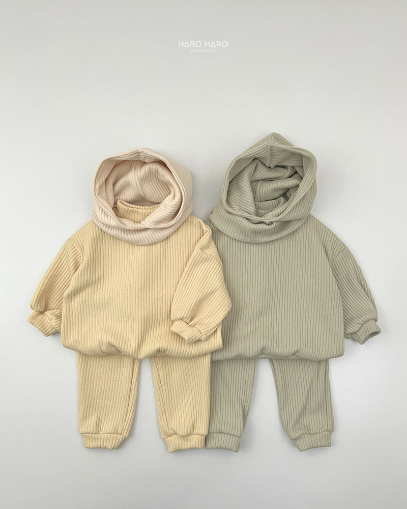 Haro Haro - Korean Children Fashion - #minifashionista - Knit Fleece Half Turtleneck Set - 11