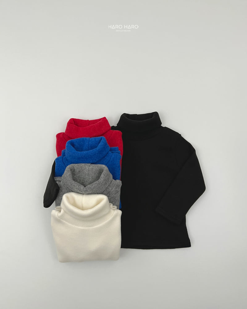 Haro Haro - Korean Children Fashion - #minifashionista - Soft Fleece Turtleneck Tee - 7
