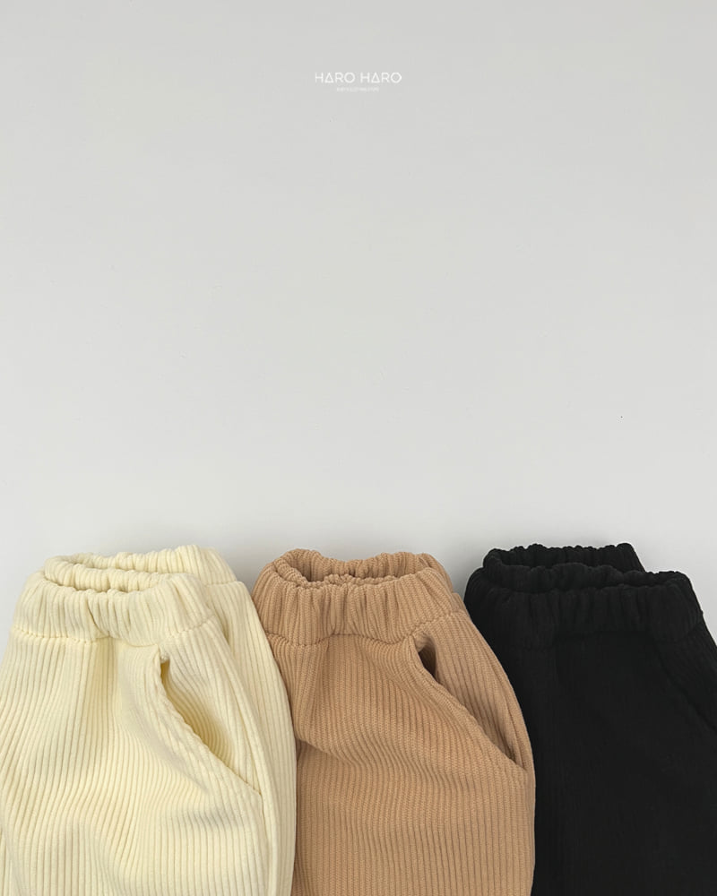 Haro Haro - Korean Children Fashion - #minifashionista - Corduroy Fleece Wide Pants - 6