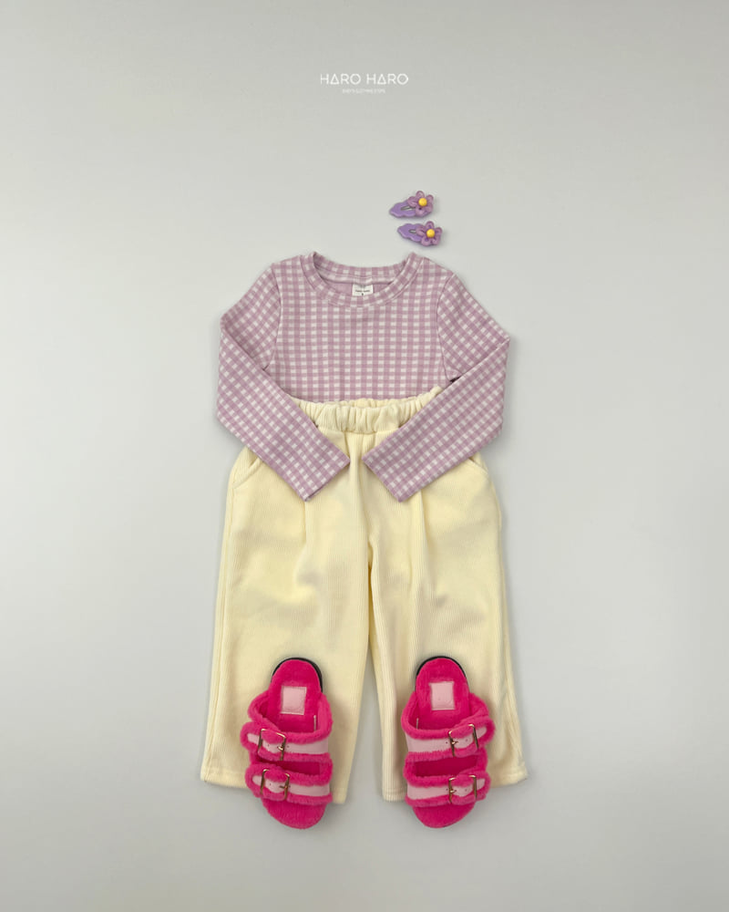 Haro Haro - Korean Children Fashion - #minifashionista - Petite Check Slim Fleece Tee - 11