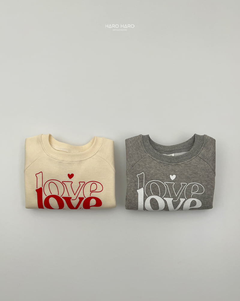 Haro Haro - Korean Children Fashion - #minifashionista - Love Love Fleece Sweatshirt - 8