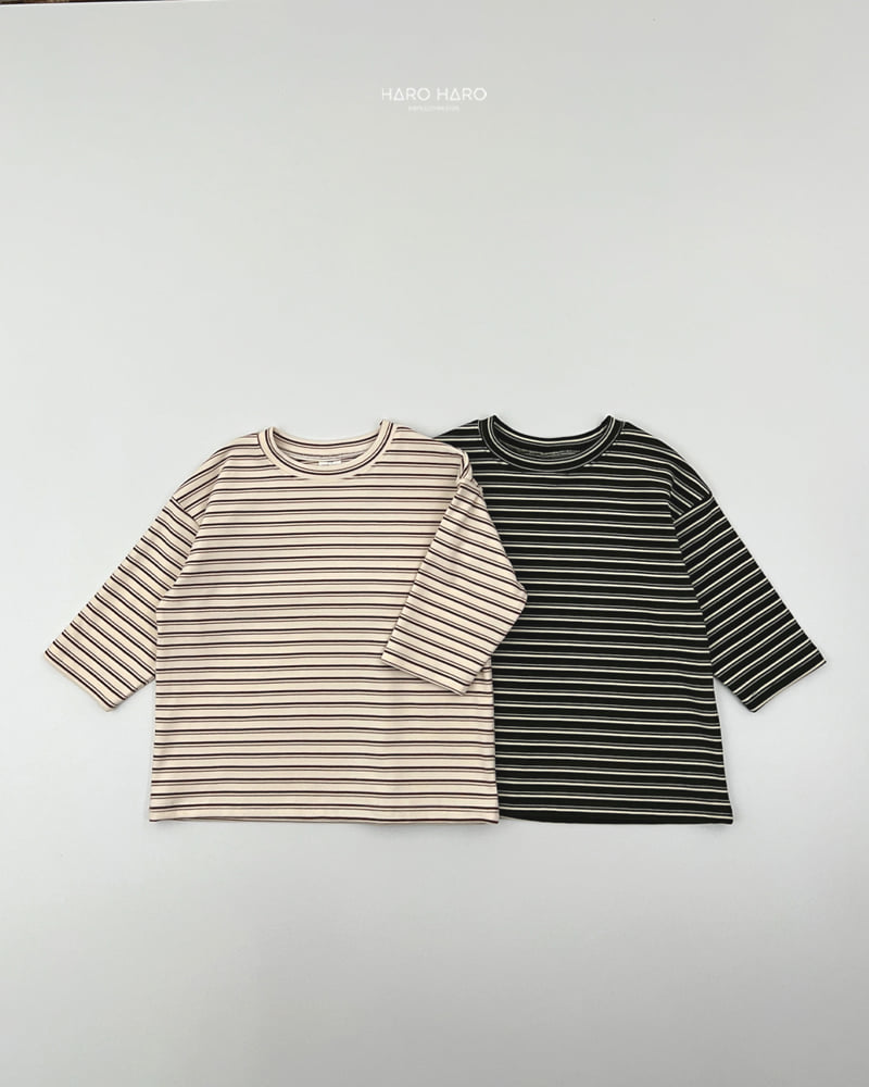 Haro Haro - Korean Children Fashion - #prettylittlegirls - Fran Stripe Loose Fleece Tee - 5