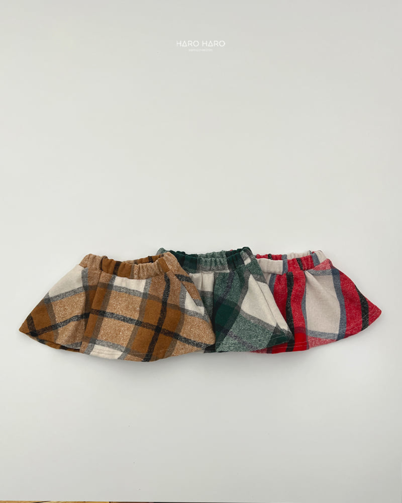 Haro Haro - Korean Children Fashion - #prettylittlegirls - Wool Check Fleece Skirt - 5