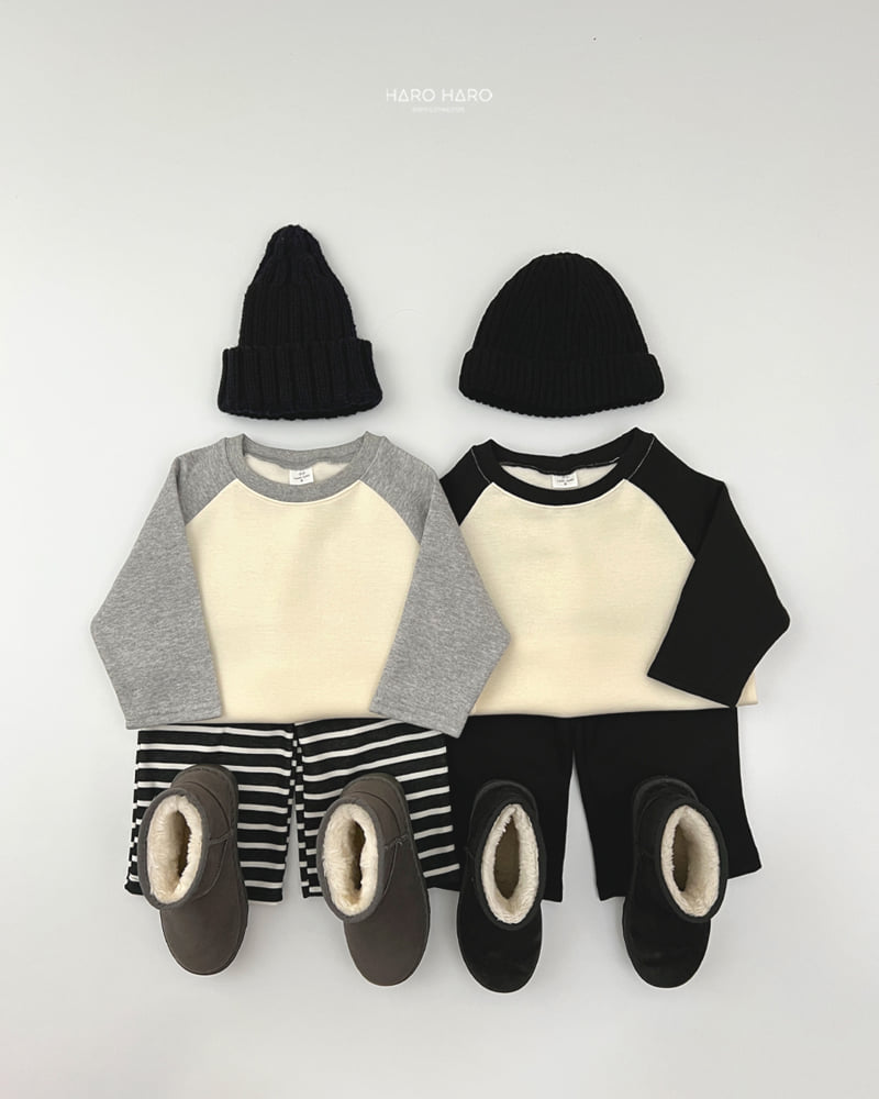 Haro Haro - Korean Children Fashion - #minifashionista - Raglan Loose Fleece Tee - 4