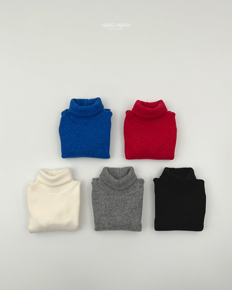 Haro Haro - Korean Children Fashion - #prettylittlegirls - Soft Fleece Turtleneck Tee - 8