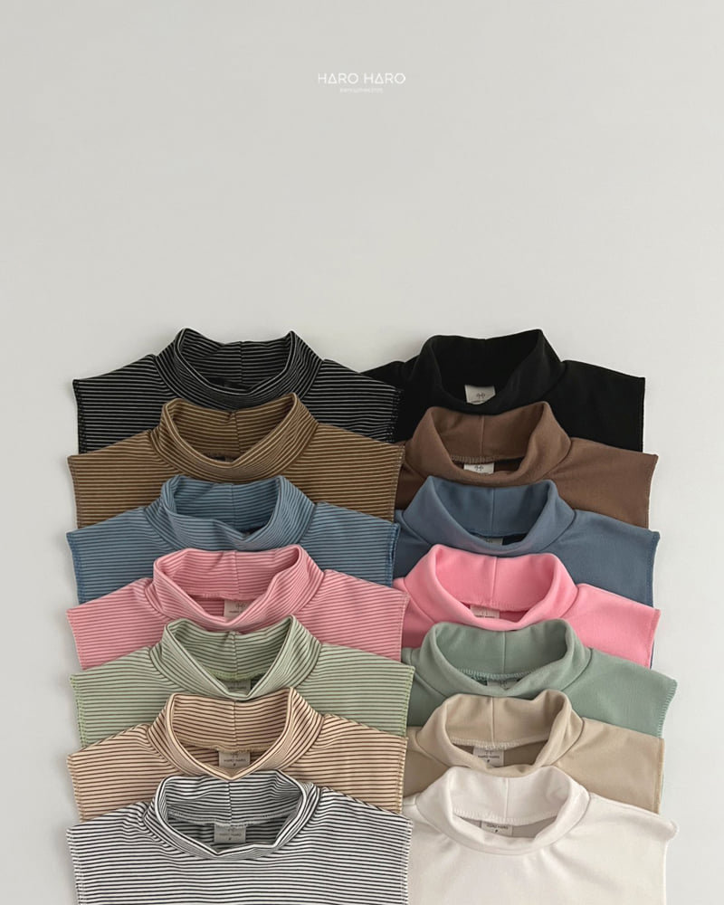Haro Haro - Korean Children Fashion - #prettylittlegirls - Julie Fake Turtleneck Tee Set - 11