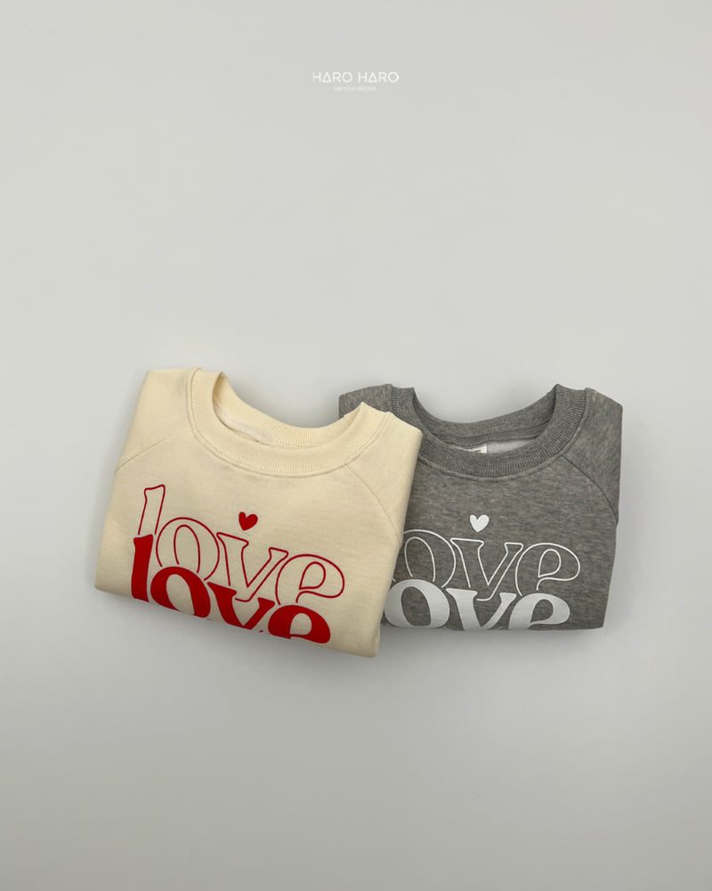Haro Haro - Korean Children Fashion - #prettylittlegirls - Love Love Fleece Sweatshirt - 9