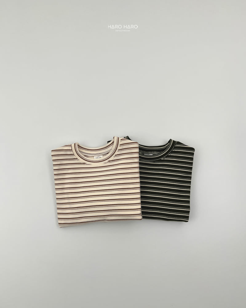 Haro Haro - Korean Children Fashion - #stylishchildhood - Fran Stripe Loose Fleece Tee - 8