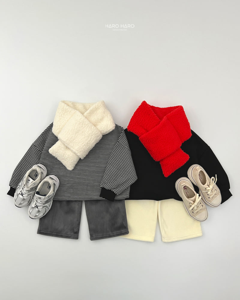 Haro Haro - Korean Children Fashion - #stylishchildhood - Light Fleece Sweatshirt Set - 3