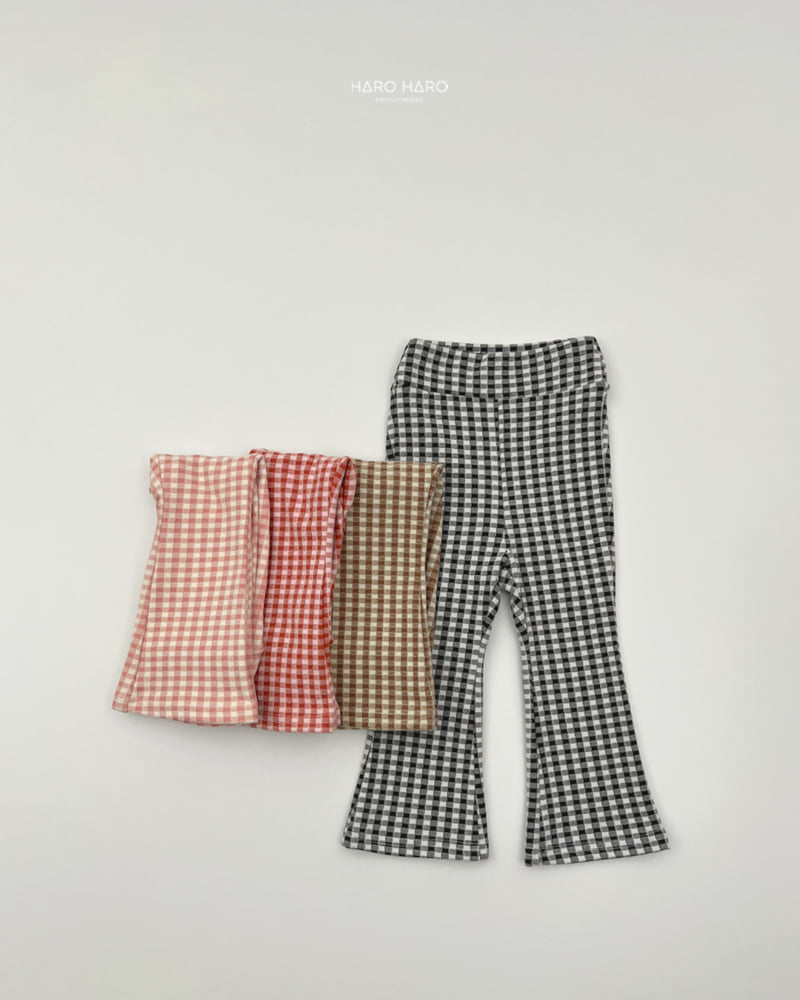 Haro Haro - Korean Children Fashion - #stylishchildhood - Check Fleece Bootcut Leggings - 10