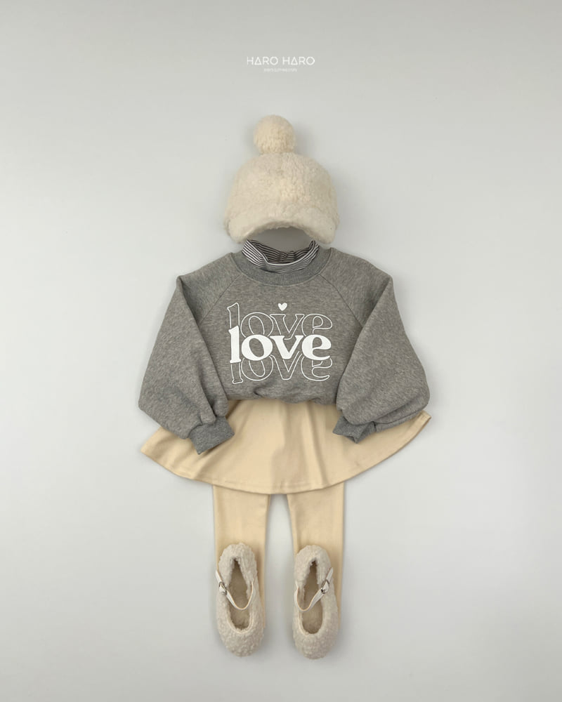 Haro Haro - Korean Children Fashion - #stylishchildhood - Love Love Fleece Sweatshirt - 12