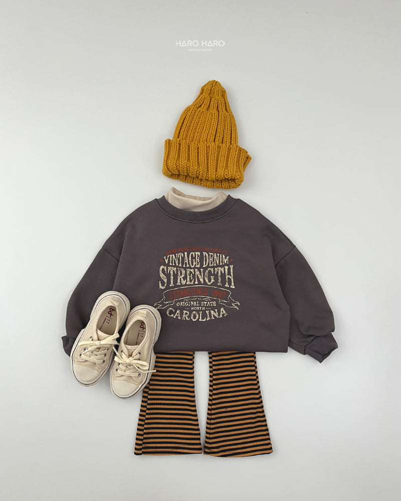 Haro Haro - Korean Children Fashion - #todddlerfashion - Vintage Loose Fleece Tee - 11