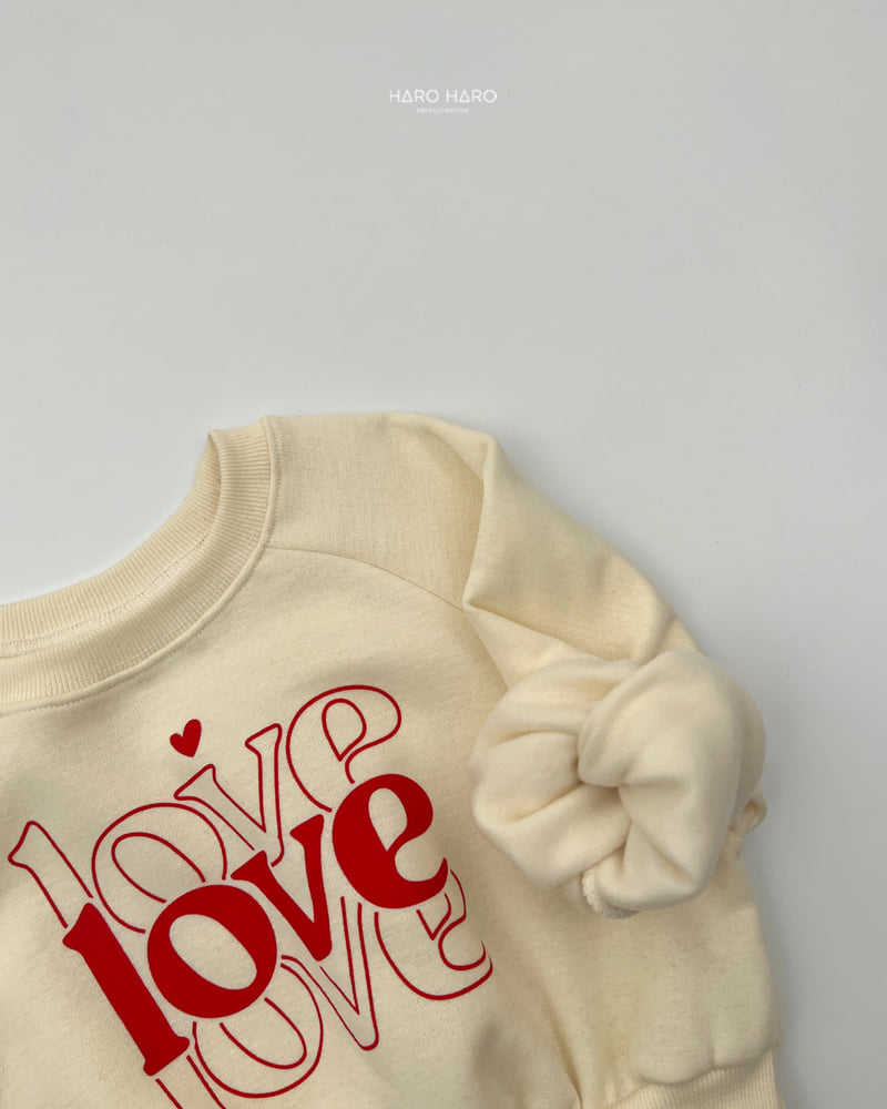 Haro Haro - Korean Children Fashion - #todddlerfashion - Love Love Fleece Sweatshirt - 10