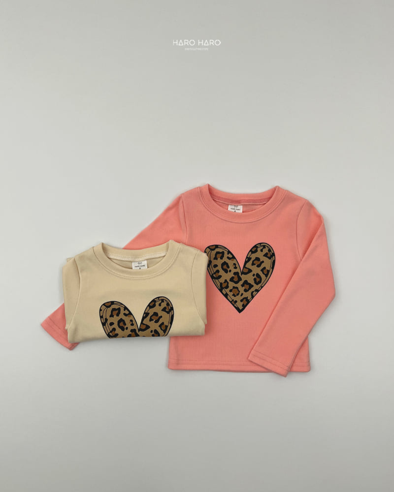 Haro Haro - Korean Children Fashion - #todddlerfashion - Leopard Slim Fleece Tee - 7