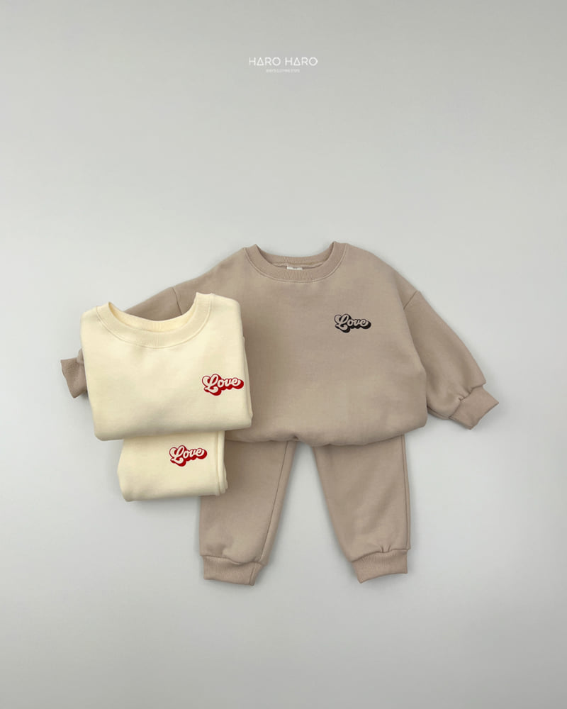 Haro Haro - Korean Children Fashion - #toddlerclothing - Love Fleece Set - 7