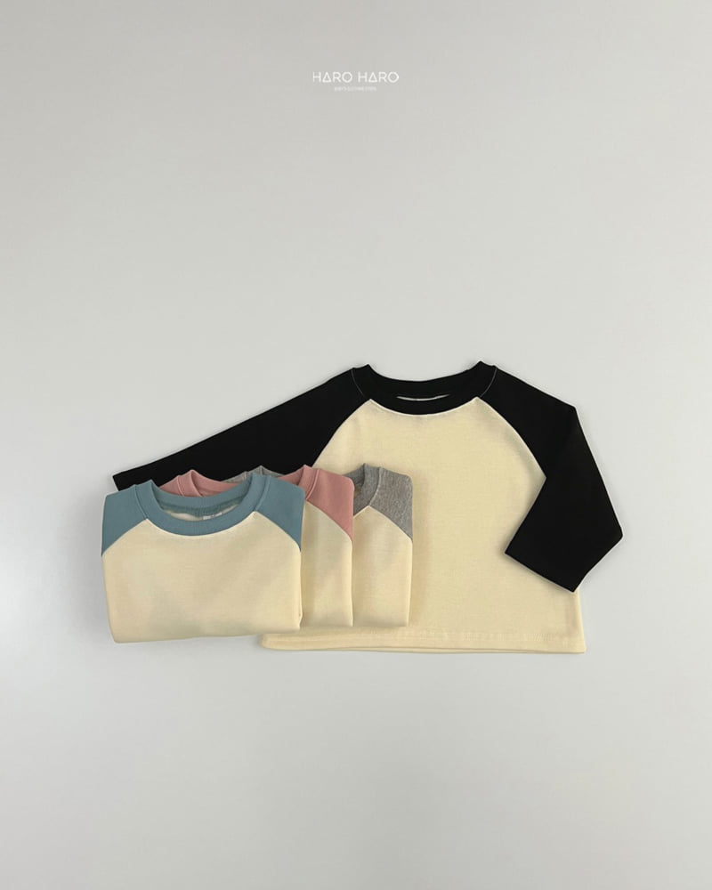 Haro Haro - Korean Children Fashion - #toddlerclothing - Raglan Loose Fleece Tee - 6