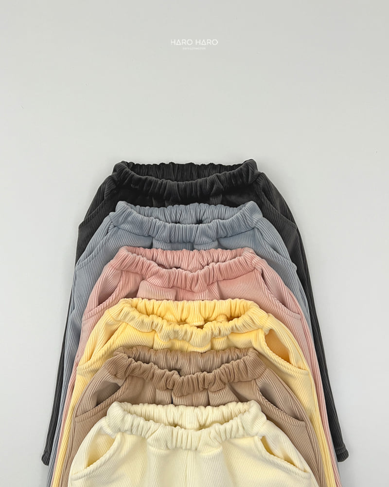 Haro Haro - Korean Children Fashion - #todddlerfashion - Mink Ribbed Wide Pants - 4