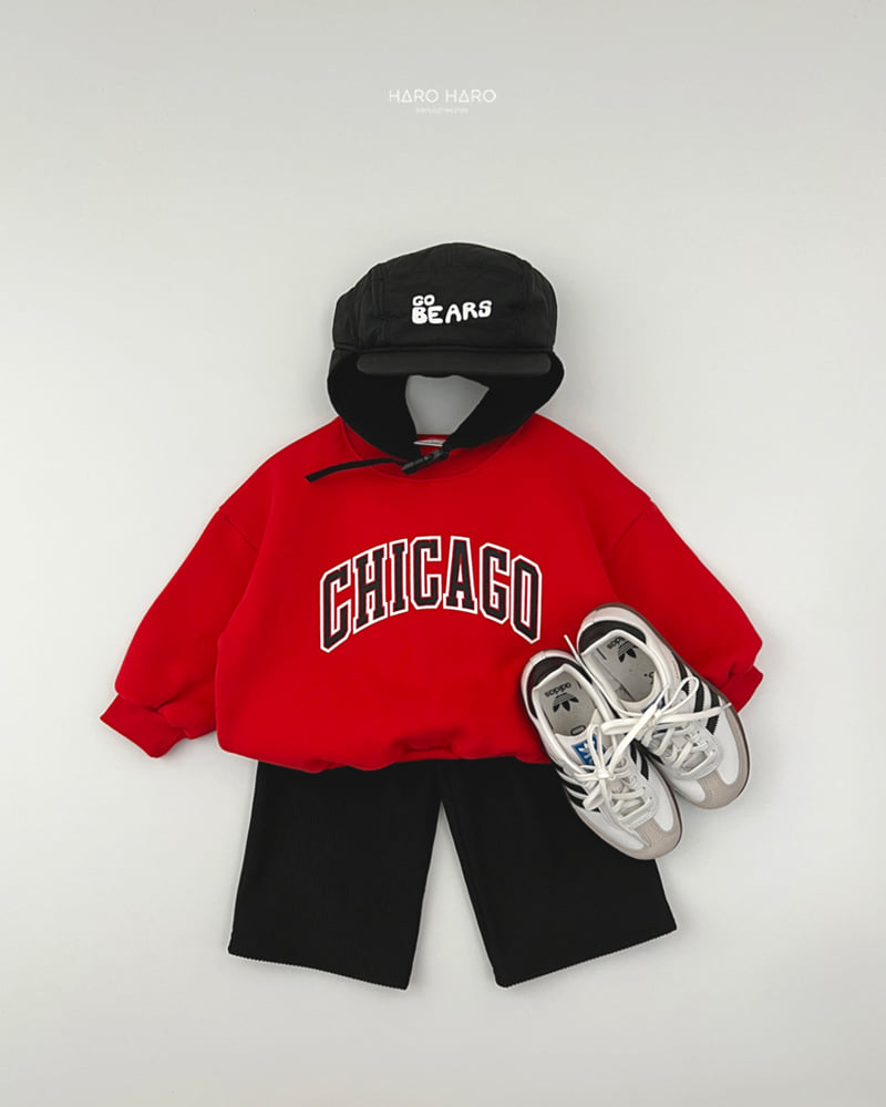 Haro Haro - Korean Children Fashion - #toddlerclothing - Chicago Fleece Sweatshirt - 12