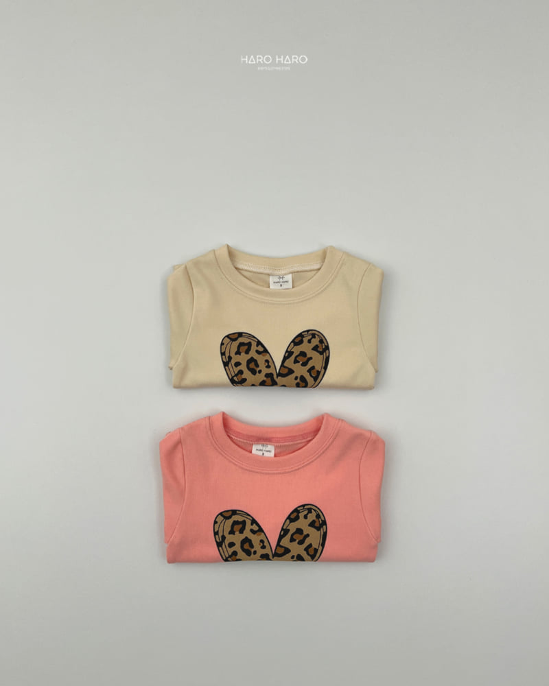 Haro Haro - Korean Children Fashion - #toddlerclothing - Leopard Slim Fleece Tee - 8