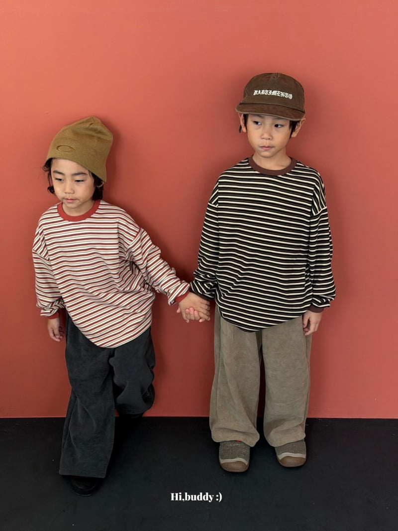 Hi buddy - Korean Children Fashion - #childofig - Pudding Stripe Tee - 3